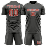 Custom Dark Grey Copper Rose Soccer Set