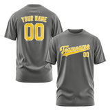 Custom Dark Grey Gold T-Shirt