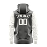 Custom Dark Grey White Hoodie 2020181820B31818