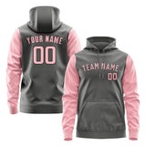 Custom Dark Grey Light Pink Hoodie