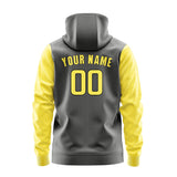 Custom Dark Grey Light Yellow Hoodie 2020262620B31726