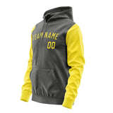 Custom Dark Grey Light Yellow Hoodie 2020262620B31726