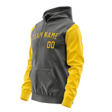 Custom Dark Grey Gold Hoodie 2020303020B31730