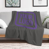 Custom Dark Gray Lavender Blanket