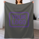 Custom Dark Gray Lavender Blanket