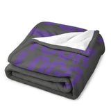 Custom Dark Gray Lavender Blanket