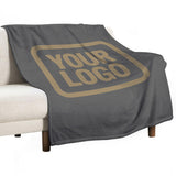 Custom Dark Gray Light Khaki Blanket