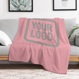 Custom Pink Gray Blanket