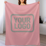 Custom Pink Gray Blanket