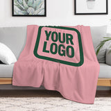 Custom Pink Moss Green Blanket