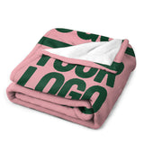Custom Pink Moss Green Blanket