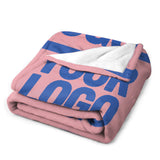 Custom Pink Sky Blue Blanket