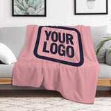 Custom Pink Steel Blue Blanket