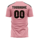 Custom Light Pink Brown Soccer Jersey
