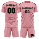 Custom Light Pink Olive Soccer Set