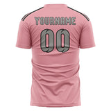 Custom Light Pink Gray Soccer Jersey