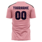 Custom Light Pink Purple Soccer Jersey