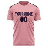Custom Light Pink Purple Soccer Jersey