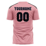 Custom Light Pink Navy Soccer Jersey