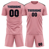 Custom Light Pink Navy Soccer Set