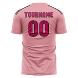 Custom Light Pink Pink Soccer Jersey