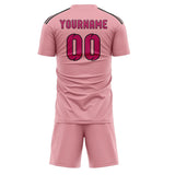 Custom Light Pink Pink Soccer Set