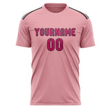 Custom Light Pink Pink Soccer Jersey