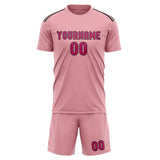 Custom Light Pink Pink Soccer Set