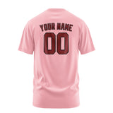Custom Light Pink Crimson Red T-Shirt