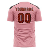 Custom Light Pink Coral Red Soccer Jersey