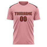 Custom Light Pink Coral Red Soccer Jersey