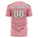 Custom Light Pink White Soccer Jersey