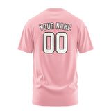 Custom Light Pink White T-Shirt