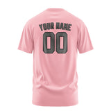 Custom Light Pink Dark Grey T-Shirt