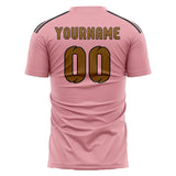 Custom Light Pink Khaki Soccer Jersey