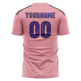 Custom Light Pink Light Purple Soccer Jersey