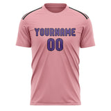 Custom Light Pink Light Purple Soccer Jersey