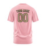 Custom Light Pink Light Khaki T-Shirt