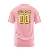 Custom Light Pink Light Yellow T-Shirt
