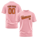 Custom Light Pink Orange T-Shirt