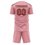 Custom Light Pink Copper Rose Soccer Set