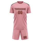 Custom Light Pink Copper Rose Soccer Set