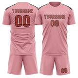 Custom Light Pink Copper Rose Soccer Set