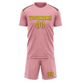 Custom Light Pink Gold Soccer Set