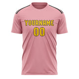 Custom Light Pink Gold Soccer Jersey