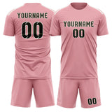 Custom Light Pink Olive Soccer Set
