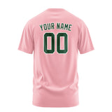 Custom Light Pink Green T-Shirt