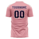 Custom Light Pink Purple Soccer Jersey