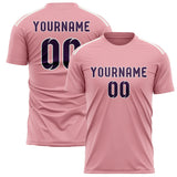 Custom Light Pink Purple Soccer Jersey