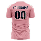 Custom Light Pink Navy Soccer Jersey